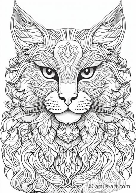 Wild cat Coloring Page